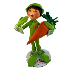 Annalee Spring Elf With Carrot Pose able 8” New Easter